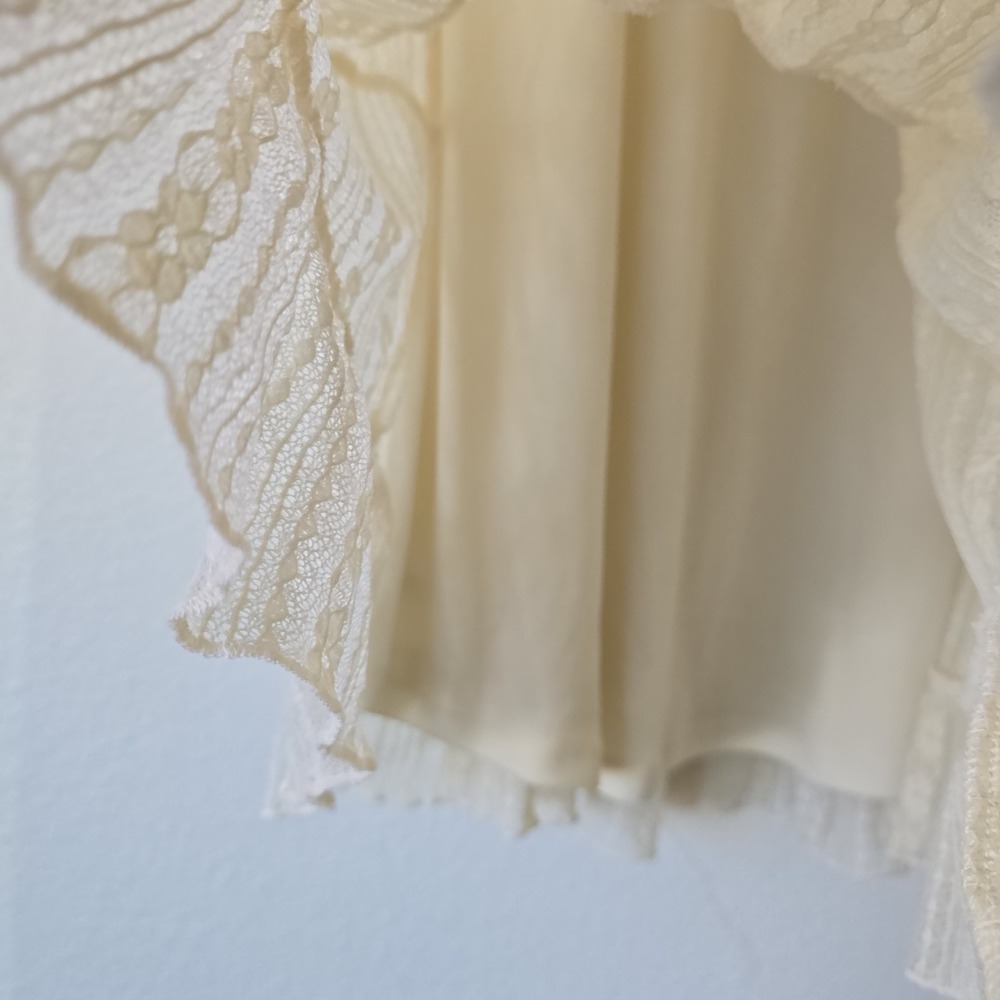 Women's Lace Dress Sz Med Fairy Whimsy Coquette Babydoll Festival Boho Gypsy Y2k - Picture 10 of 12